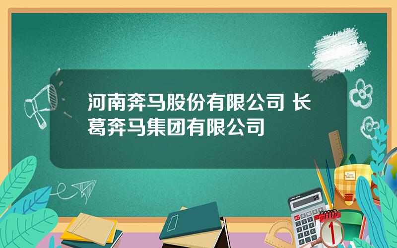 河南奔马股份有限公司 长葛奔马集团有限公司